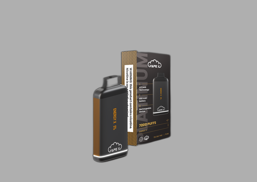 vapeX Energy X Vape 5% Nicotine disposable vape front product view