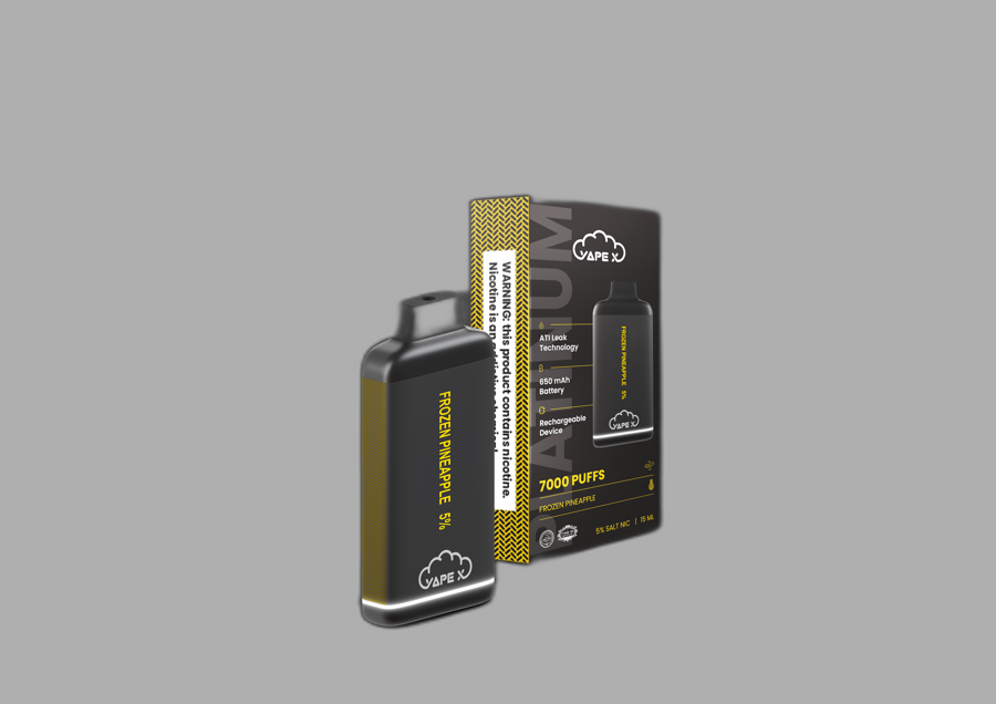 vapeX Frozen Pineapple Vape 5% Nicotine disposable vape front product view