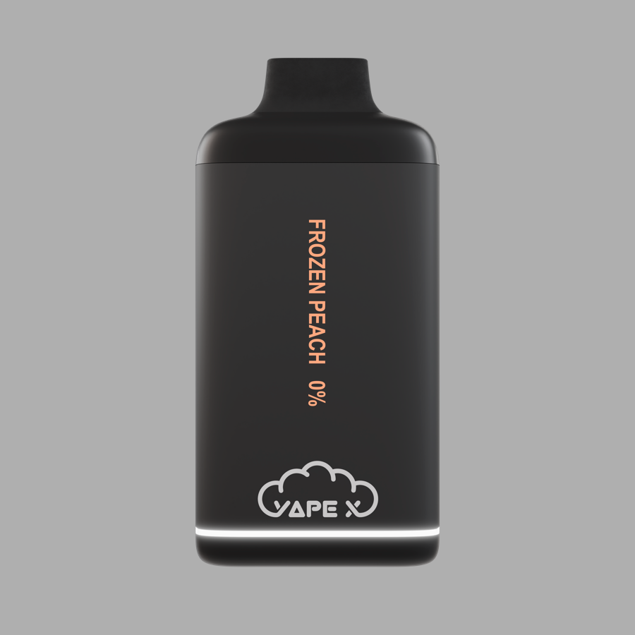 vapeX Frozen Peach 5% Nicotine (10 Pack) disposable vape front product view