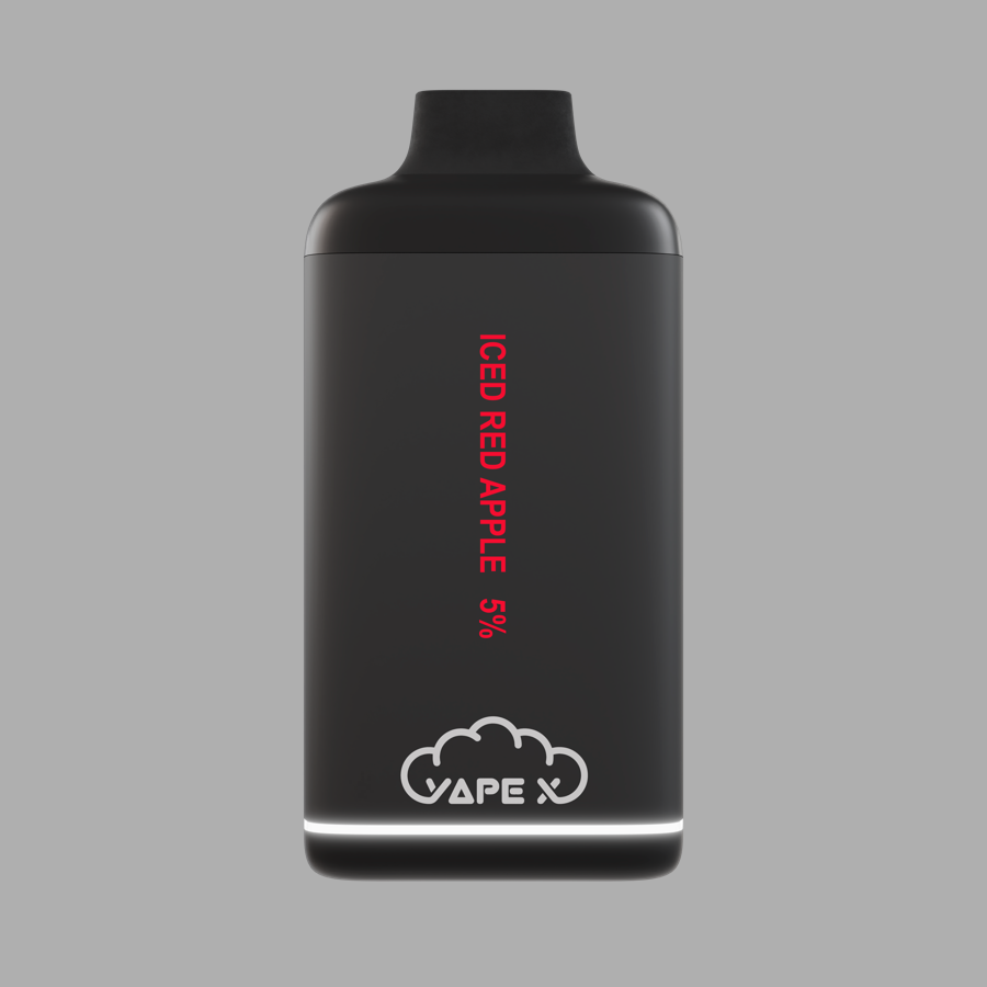 vapeX Iced Red Apple Vape 5% Nicotine disposable vape front product view