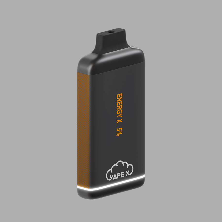 vapeX Energy X Vape 5% Nicotine disposable vape angled product view