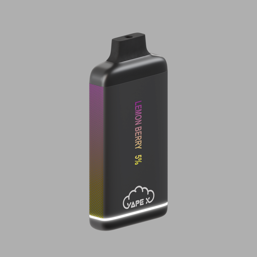 vapeX Lemon Berry 5% Nicotine (10 Pack) disposable vape angled product view