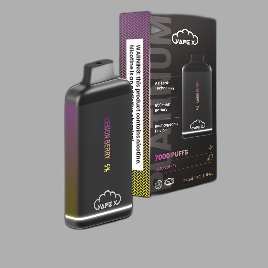 vapeX Lemon Berry Vape 5% Nicotine disposable vape product image